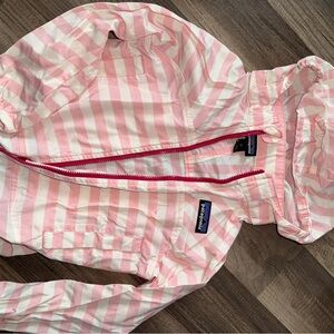 Patagonia Pink and White Striped Jacket